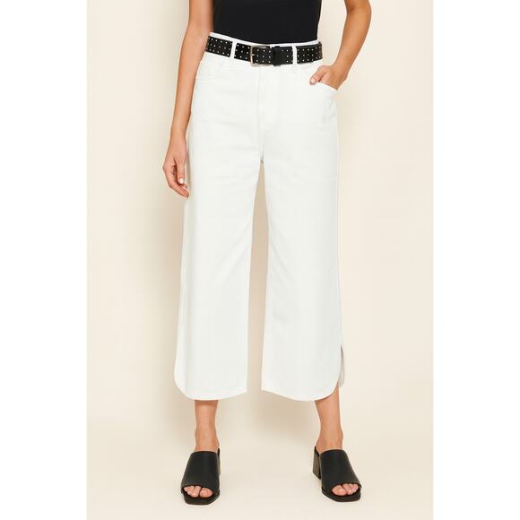 FRAME Le Vintage Crop High Rise Wide Leg Jeans in White size 25 - Picture 1 of 5